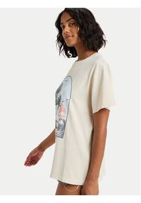 Roxy T-Shirt ERJZT06023 Beżowy Regular Fit. Kolor: beżowy. Materiał: bawełna #5