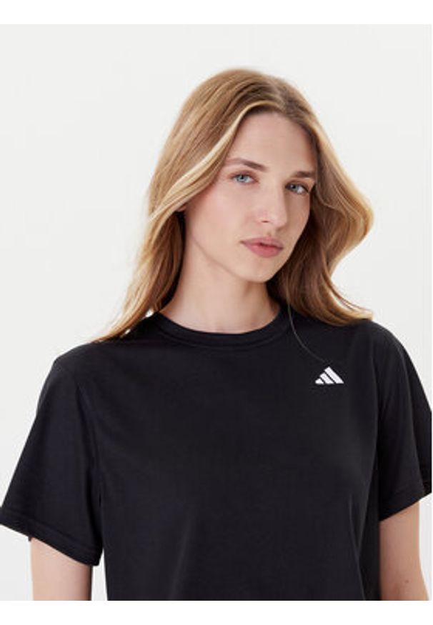 Adidas - adidas Koszulka techniczna Train Essentials JC9555 Czarny Loose Fit. Kolor: czarny. Materiał: syntetyk