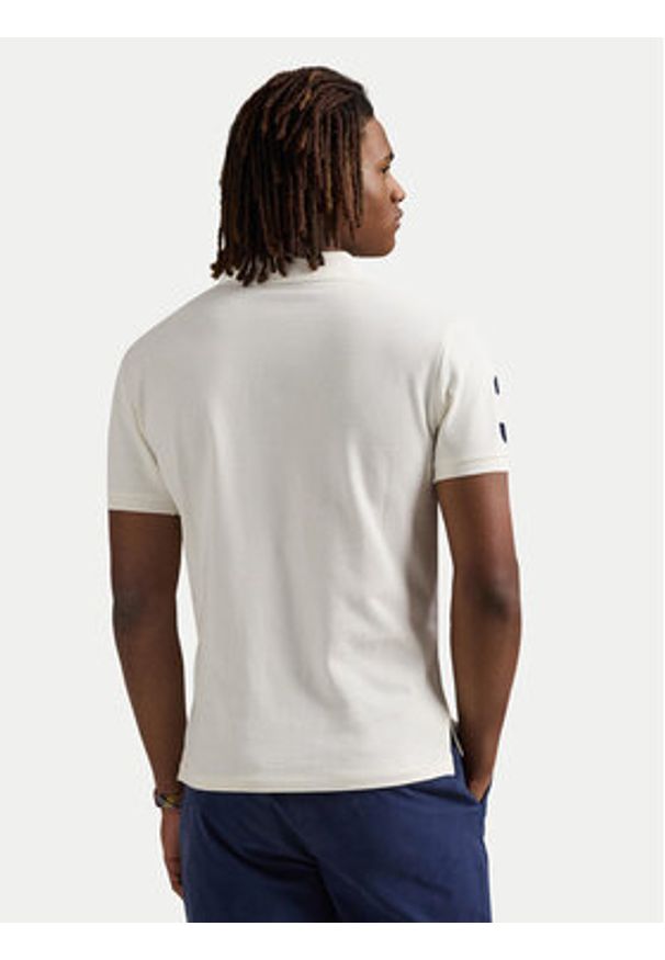 Polo Ralph Lauren Polo 710978082002 Biały Custom Slim Fit. Typ kołnierza: polo. Kolor: biały. Materiał: bawełna
