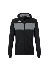Bluza z kapturem dla dzieci Kappa Dacciozi. Typ kołnierza: kaptur. Kolor: czarny, szary, wielokolorowy. Długość rękawa: długi rękaw. Długość: długie. Sport: joga i pilates