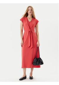 United Colors of Benetton - United Colors Of Benetton Sukienka letnia 3FJHDV01T Różowy Regular Fit. Kolor: różowy. Materiał: bawełna. Sezon: lato