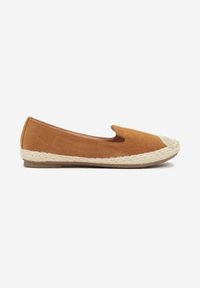 Renee - Jasnobrązowe Espadryle z Motywem Plecionki Ralomea. Okazja: na co dzień, na imprezę. Kolor: brązowy. Sezon: lato. Styl: elegancki, casual #5