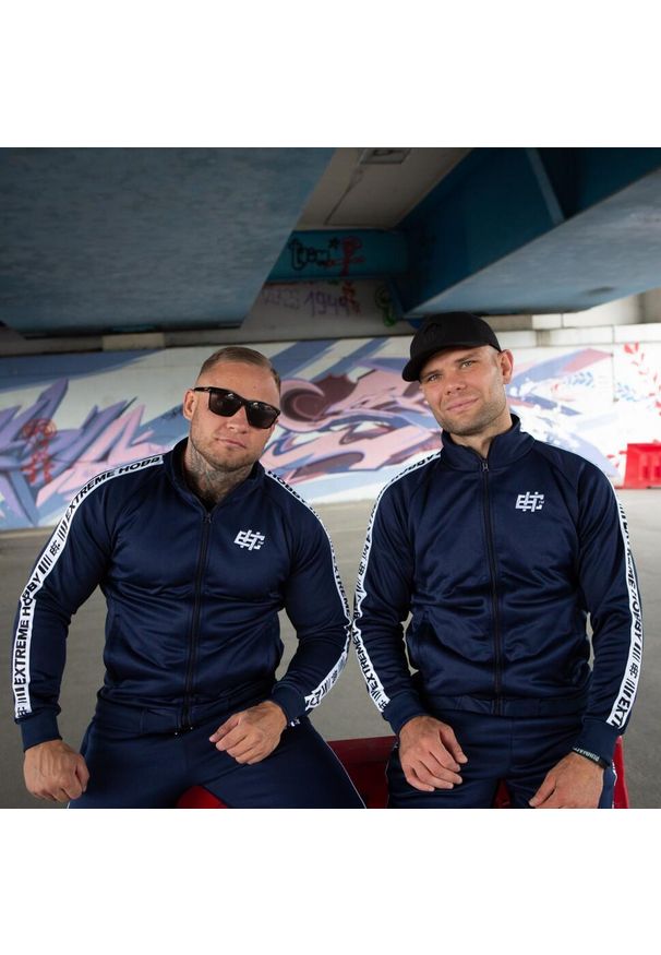 Dres Sportowy Męski komplet EXTREME HOBBY STYLE. Kolor: niebieski. Materiał: poliester