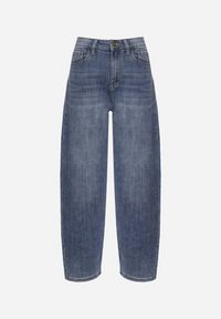 Born2be - Niebieskie Jeansy o Fasonie Loose z Wysokim Stanem Aneleria. Okazja: na co dzień. Stan: podwyższony. Kolor: niebieski. Styl: casual #2