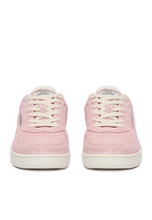Guess Jeans Sneakersy EO-XL250041 Różowy jasny. Kolor: różowy. Materiał: zamsz, skóra