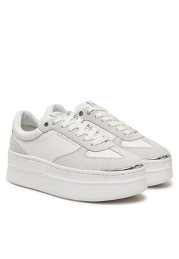 Karl Lagerfeld - KARL LAGERFELD Sneakersy Kobo III KL65025 Biały. Kolor: biały. Materiał: skóra