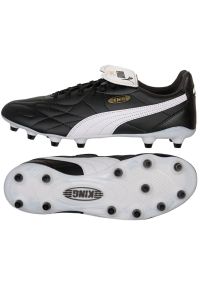 Buty piłkarskie Puma King Top FG/AG M 107348-01 czarne czarne. Kolor: czarny. Materiał: skóra, guma. Szerokość cholewki: normalna. Sezon: jesień. Sport: piłka nożna