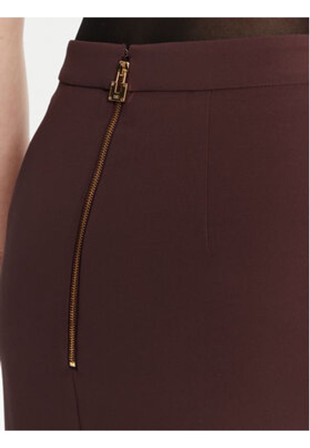 Elisabetta Franchi Spódnica ołówkowa GO-137-56E2-V320 Bordowy Regular Fit. Kolor: czerwony. Materiał: syntetyk