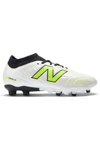 Korki dziecięce New Balance TEKELA TEAM LOW JNR FG V5 SJT3FSP5 - białe. Kolor: biały. Materiał: materiał, syntetyk. Szerokość cholewki: normalna #1