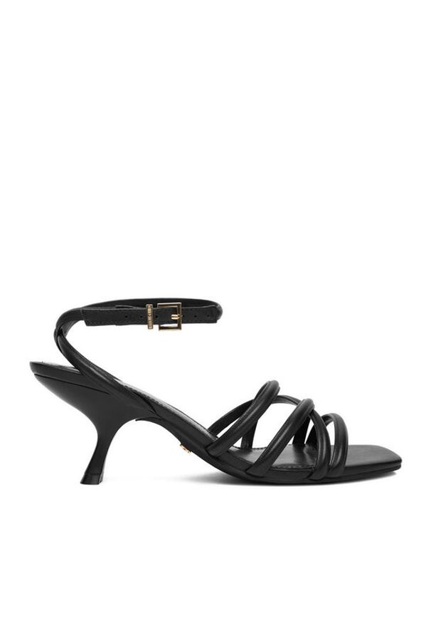 Gino Rossi - GINO ROSSI Sandały EO-LS655783-1 Czarny. Kolor: czarny. Materiał: skóra