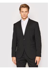 Selected Homme Marynarka Logan 16051232 Czarny Slim Fit. Kolor: czarny. Materiał: syntetyk, wiskoza