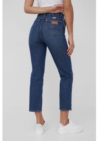 Wrangler jeansy WILD WEST NIGHT SHIFT damskie high waist. Stan: podwyższony. Kolor: niebieski