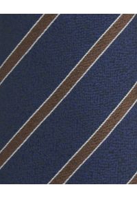 Krawat Męski - Angelo di Monti - Granat w Prążek. Kolor: niebieski. Materiał: tkanina. Wzór: prążki. Styl: elegancki, wizytowy #3