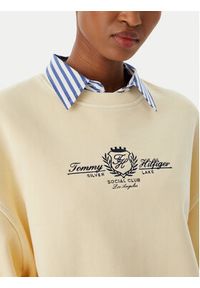 TOMMY HILFIGER - Tommy Hilfiger Bluza Crest Embroidery WW0WW48733 Beżowy Relaxed Fit. Kolor: beżowy. Materiał: bawełna #2
