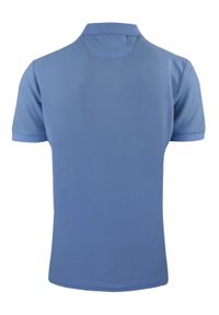 Koszulka Polo, Męska - Adriano Guinari - Kolor Niebieski. Typ kołnierza: polo. Kolor: niebieski. Materiał: bawełna. Styl: klasyczny