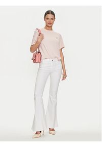 Guess Jeans T-Shirt W4YI05 K8HM0 Różowy Regular Fit. Kolor: różowy. Materiał: bawełna #5