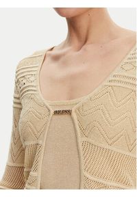 Guess Kardigan W5GR15 Z3E22 Beżowy Regular Fit. Kolor: beżowy. Materiał: wiskoza #4
