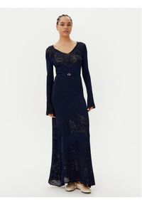 TwinSet - TWINSET Sukienka dzianinowa 251TP3240 Granatowy Slim Fit. Kolor: niebieski. Materiał: syntetyk, wiskoza #1