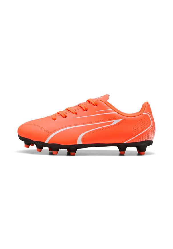 Dziecięce buty piłkarskie Puma Vitoria FG/AG. Kolor: czerwony, czarny, wielokolorowy. Sport: piłka nożna