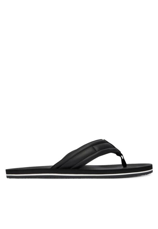 TOMMY HILFIGER - Tommy Hilfiger Japonki Hilfiger Padded Beach Sandal FM0FM05801 Czarny. Kolor: czarny. Materiał: syntetyk