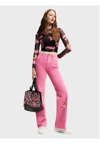 Desigual Bluzka PINK PANTHER Pink Panther 22WWTK67 Czarny Slim Fit. Kolor: czarny. Materiał: syntetyk #4
