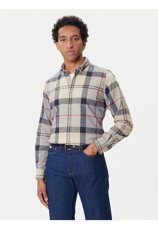 Barbour Koszula Glendale MSH4992TN53 Beżowy Regular Fit. Kolor: beżowy. Materiał: bawełna