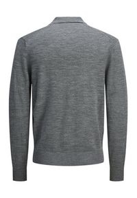 Jack & Jones - Jack&Jones Sweter Merino 12281757 Szary Regular Fit. Kolor: szary. Materiał: wełna #4