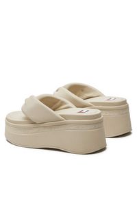 Tommy Jeans Japonki Tjw Wedge Sandal EN0EN02457 Beżowy. Kolor: beżowy. Materiał: skóra