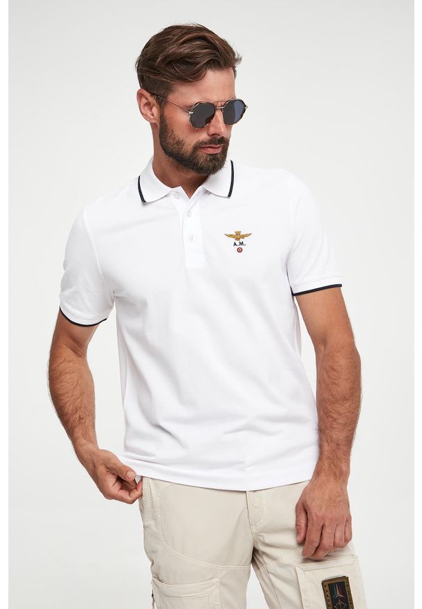 Aeronautica Militare - Polo męskie AERONAUTICA MILITARE. Typ kołnierza: polo