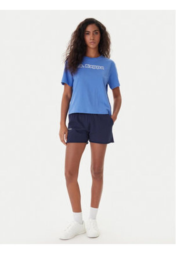 Kappa Szorty sportowe Fefra 351K2RW Granatowy Regular Fit. Kolor: niebieski. Materiał: bawełna