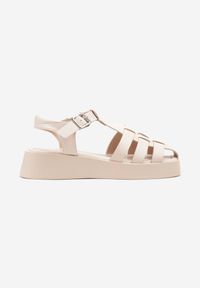 Born2be - Jasnoróżowe Sandały Typu Gladiatorki Firarose. Okazja: na co dzień. Zapięcie: sprzączka. Kolor: różowy. Sezon: lato. Styl: casual #6