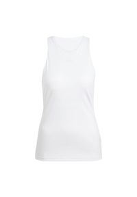 Adidas - Koszulka Tennis Climacool Y-Tank. Kolor: biały. Długość rękawa: bez rękawów. Technologia: ClimaCool (Adidas). Sport: tenis