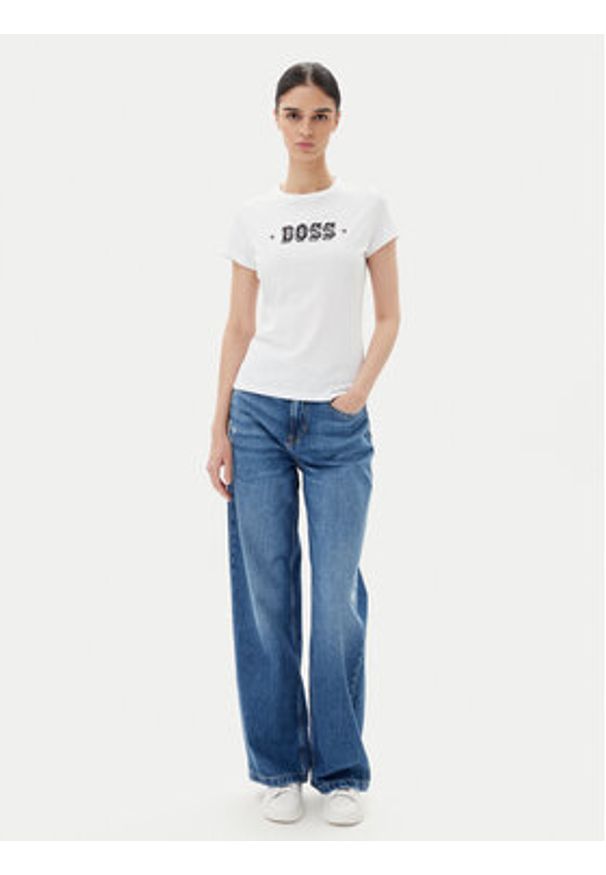BOSS T-Shirt Endora 50545287 Biały Regular Fit. Kolor: biały. Materiał: bawełna
