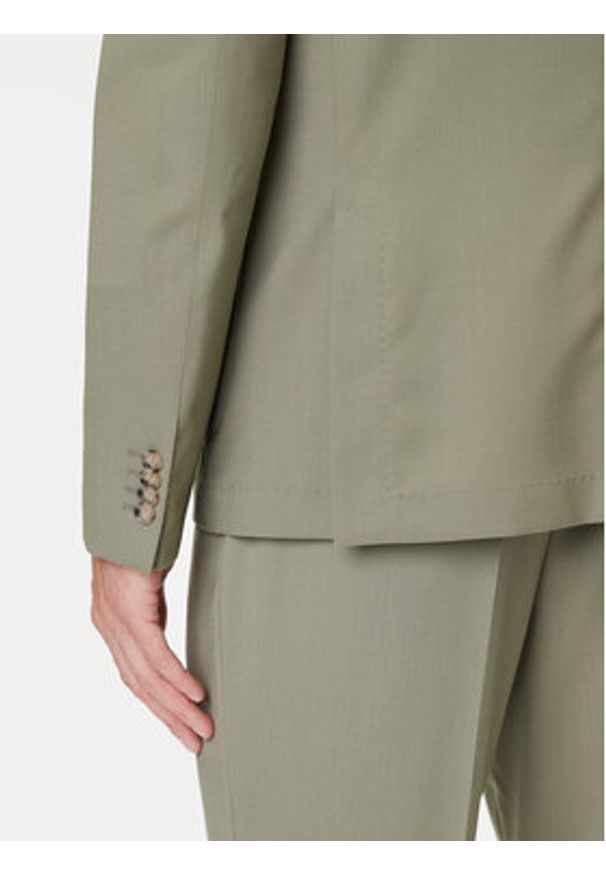 BOSS Marynarka C-Hanry 50545800 Zielony Slim Fit. Kolor: zielony. Materiał: wełna