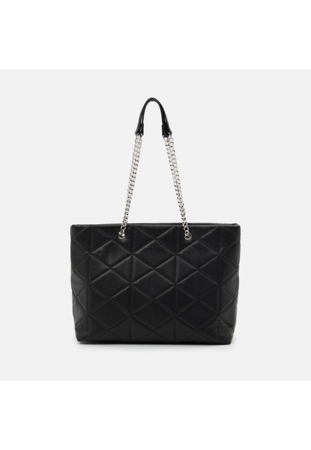 Sinsay - Torba shopper - Czarny. Kolor: czarny
