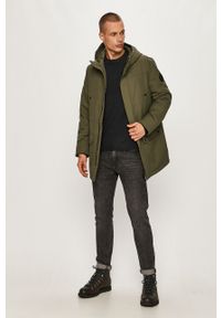 Only & Sons - Parka. Okazja: na co dzień. Typ kołnierza: kaptur. Kolor: zielony. Materiał: tkanina, poliester, materiał. Wzór: gładki. Styl: casual #3