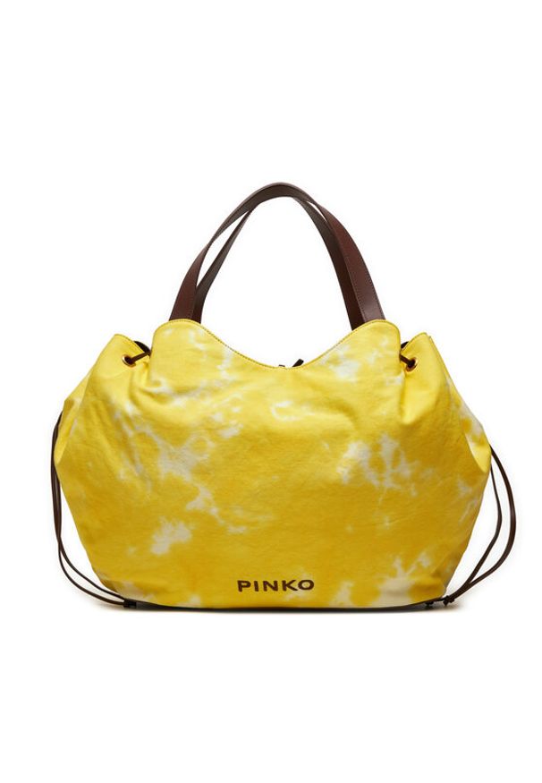 Pinko Torebka Pagoda Extra Shopper PE 24 PLTT 102911 A1MB Żółty. Kolor: żółty