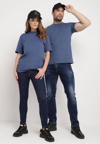 Born2be - Granatowa Koszulka Pixyphe. Okazja: na co dzień. Kolor: niebieski. Styl: klasyczny, casual, elegancki #4