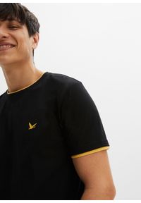 bonprix - T-shirt (2 szt.). Kolor: czarny. Długość: długie. Wzór: haft #3