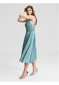 Swing Sukienka koktajlowa 5AC106HK Niebieski Slim Fit. Kolor: niebieski. Materiał: syntetyk. Styl: wizytowy