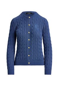 Lauren Ralph Lauren - LAUREN RALPH LAUREN Kardigan 200P14040502 Fioletowy Regular Fit. Kolor: fioletowy. Materiał: bawełna #4