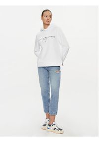 TOMMY HILFIGER - Tommy Hilfiger Bluza Heritage WW0WW31998 Biały Regular Fit. Kolor: biały. Materiał: syntetyk, bawełna