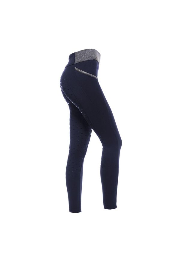 Legginsy jeździeckie damskie START BlackburnFullGrip. Kolor: niebieski. Sezon: zima
