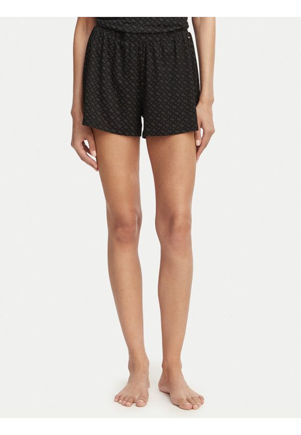BOSS Szorty piżamowe 50561055 Czarny Regular Fit. Kolor: czarny. Materiał: lyocell