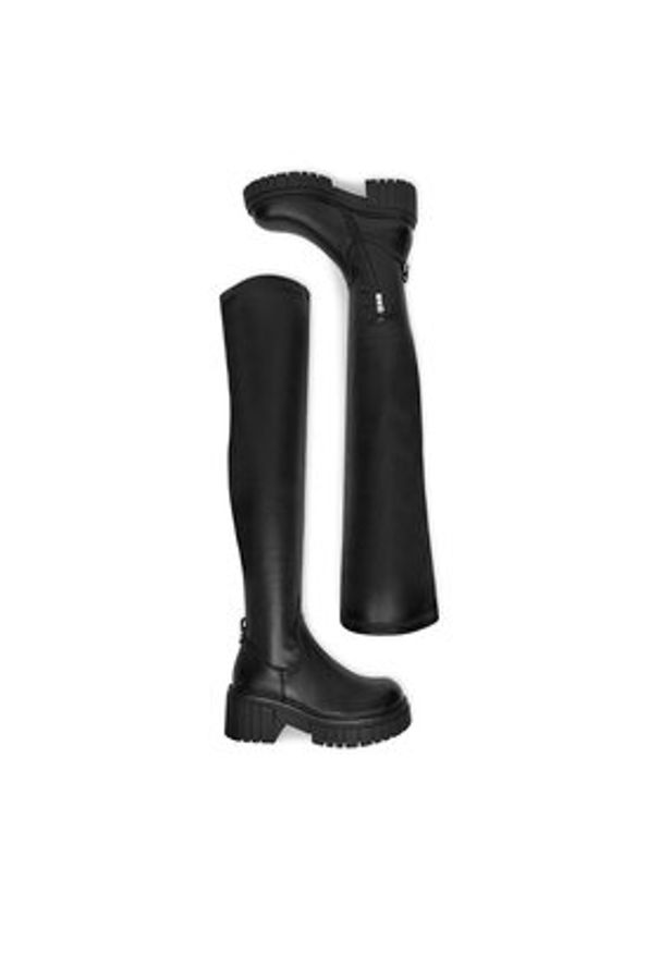 DeeZee Muszkieterki 13277-4 Czarny. Kolor: czarny. Materiał: materiał, skóra