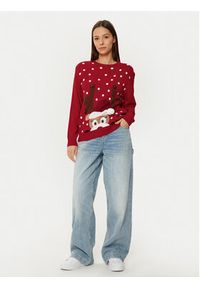 YSABEL MORA Sweter 70029 Czerwony Regular Fit. Kolor: czerwony. Materiał: syntetyk