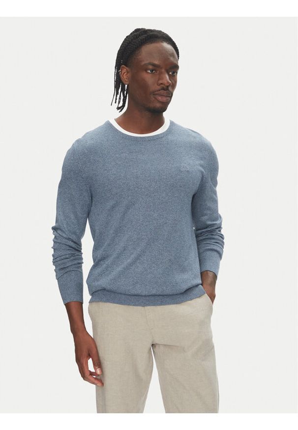 Lindbergh Sweter 30-80043 Zielony Slim Fit. Kolor: zielony. Materiał: wiskoza