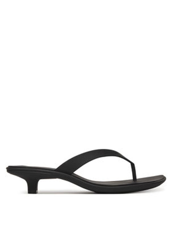 Calvin Klein Japonki Flip Flop Kitten Heel Thong Tpu HW0HW02965 Czarny. Kolor: czarny. Materiał: skóra