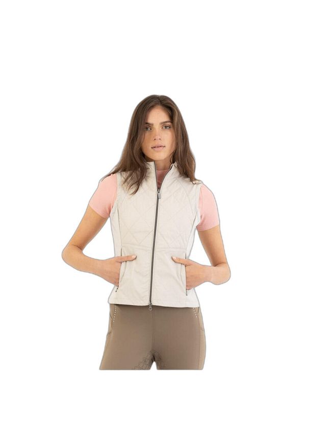 Damska kurtka bez rękawów BR Equitation Iris. Kolor: szary. Materiał: puch. Długość rękawa: bez rękawów