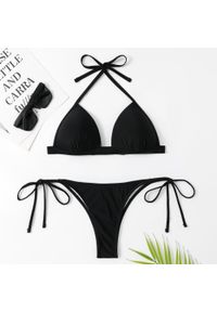 Intica - Strój kąpielowy wiązany odporny na chlor i UV Enriketa. Kolor: czarny. Materiał: materiał